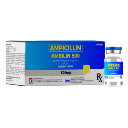 AMBILIN 500 Ampicillin 500mg Powder for IM/IV Injection 7mL 10's price ...
